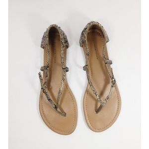 Charlotte Russe faux snake thong sandal